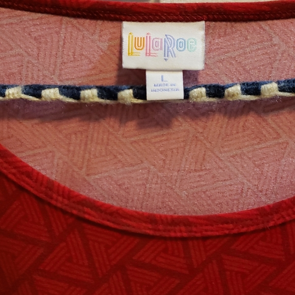 Lularoe Red Irma - fits like a 2X - Picture 3 of 3